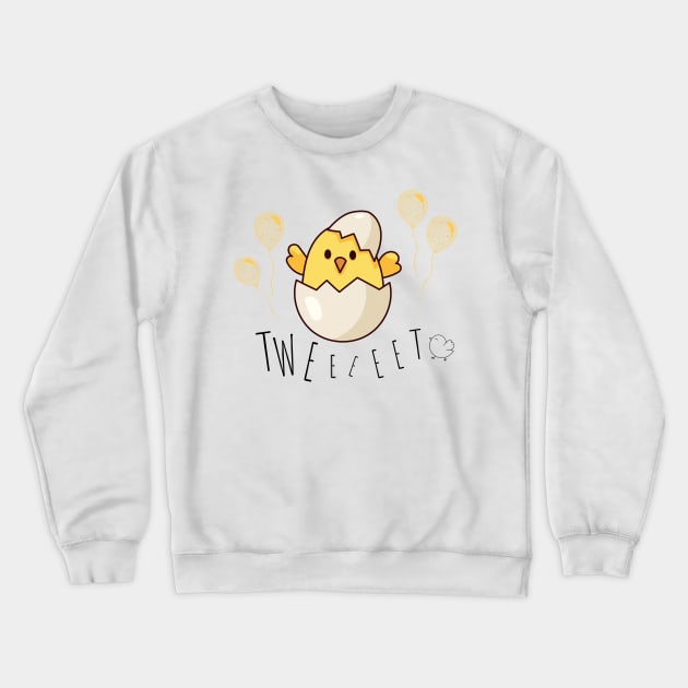 Tweet - kids clothes - Kids Design Crewneck Sweatshirt by Onyi